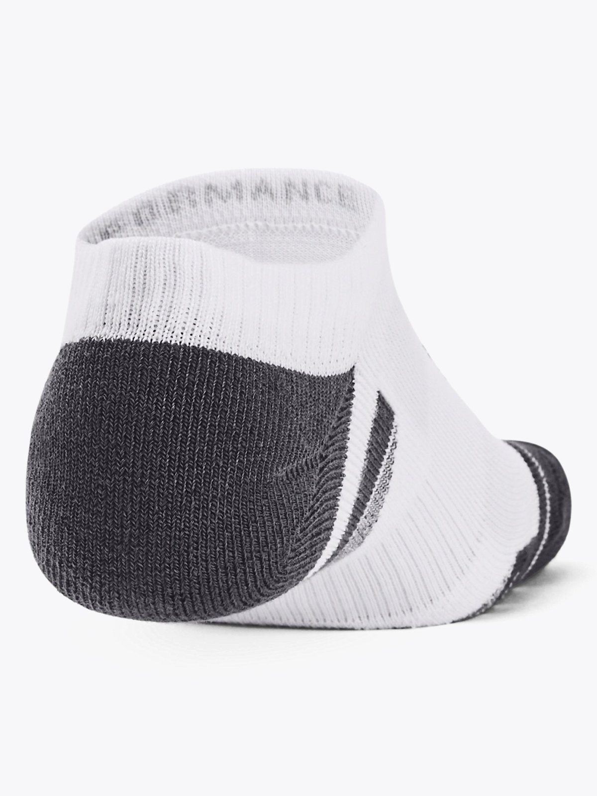 Under Armour Performance Tech 3pk No Show White / Jet Gray