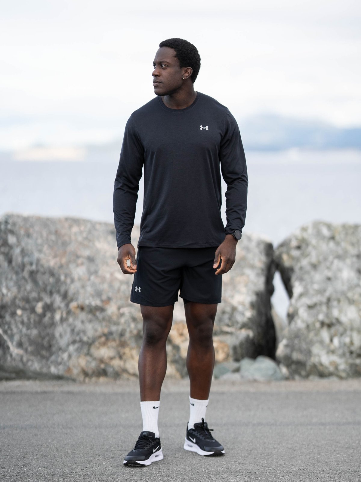 Under Armour Launch 7" 2-in-1 Shorts Black / Reflective Silver