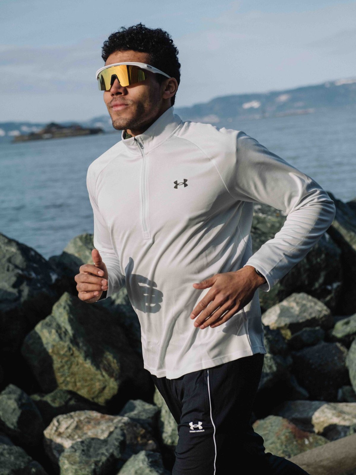 Under Armour Tech Textured 1/2 Zip Distant Gray / Black