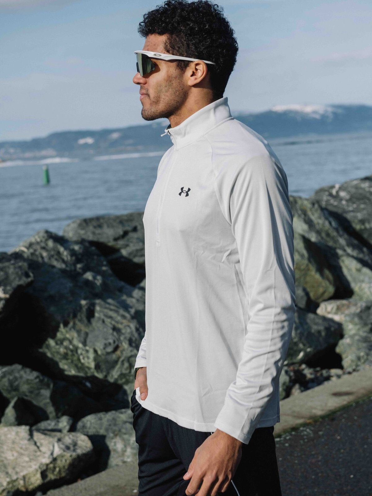 Under Armour Tech Textured 1/2 Zip Distant Gray / Black