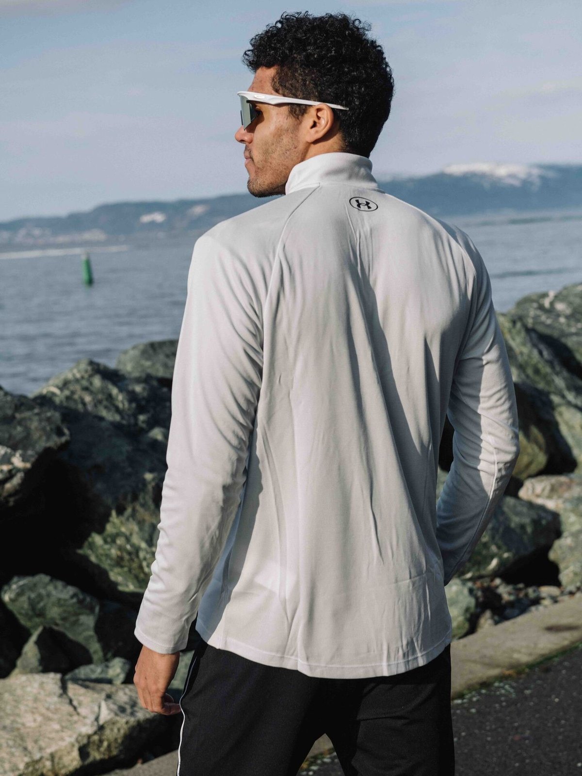 Under Armour Tech Textured 1/2 Zip Distant Gray / Black