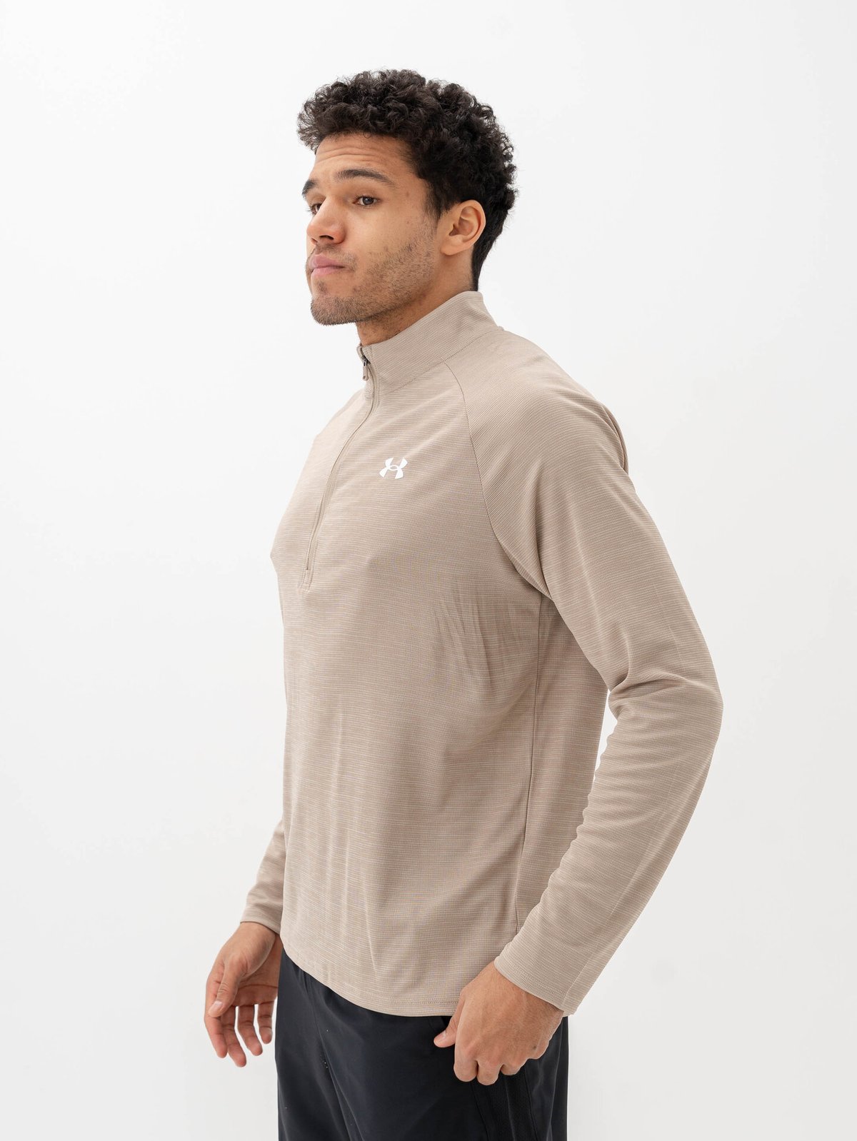 Under Armour Tech Textured 1/2 Zip City Khaki / Khaki Base
