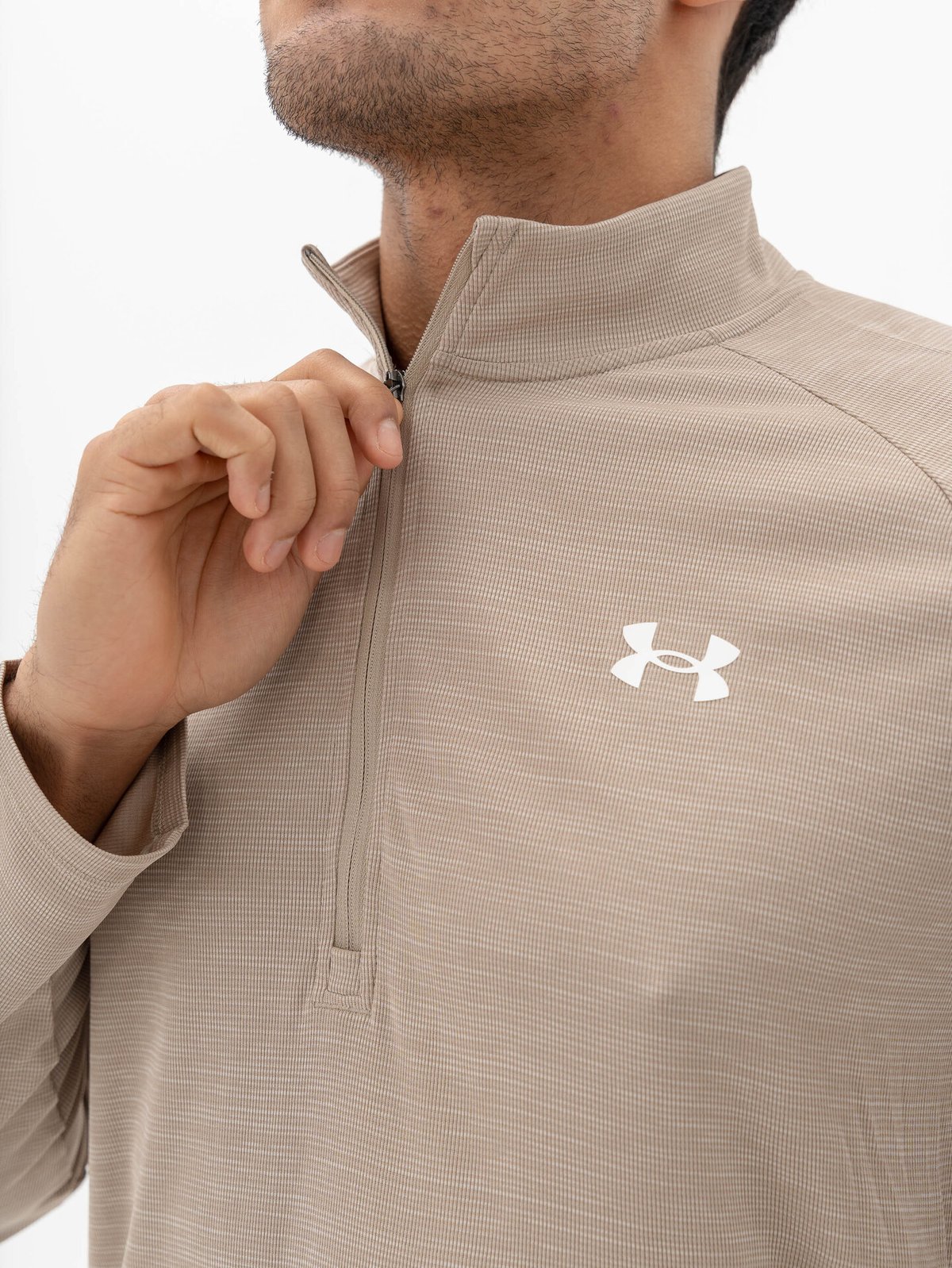 Under Armour Tech Textured 1/2 Zip City Khaki / Khaki Base