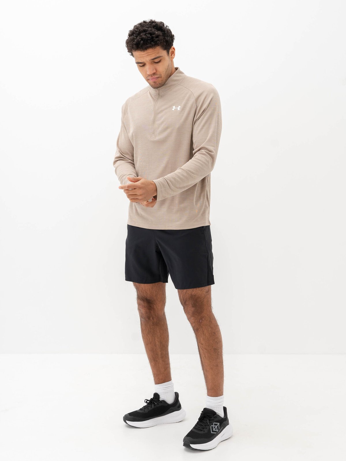 Under Armour Tech Textured 1/2 Zip City Khaki / Khaki Base
