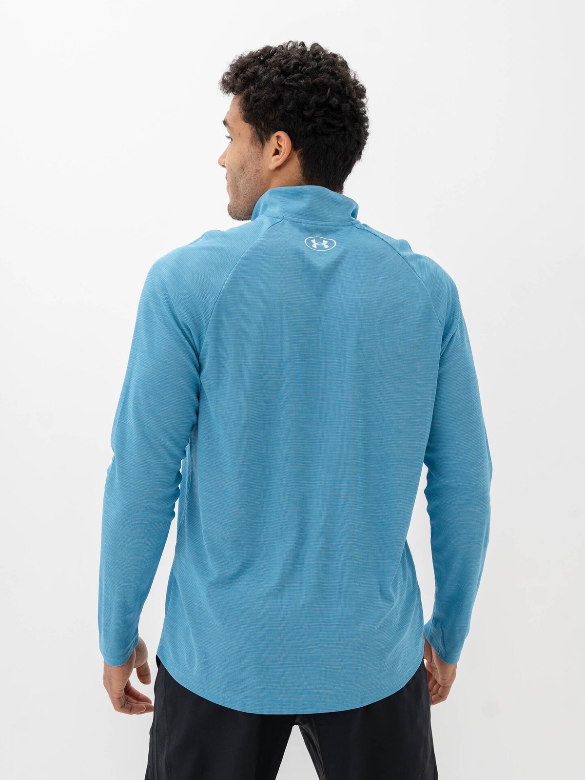 Under Armour Tech Textured 1/2 Zip Ether Blue / White