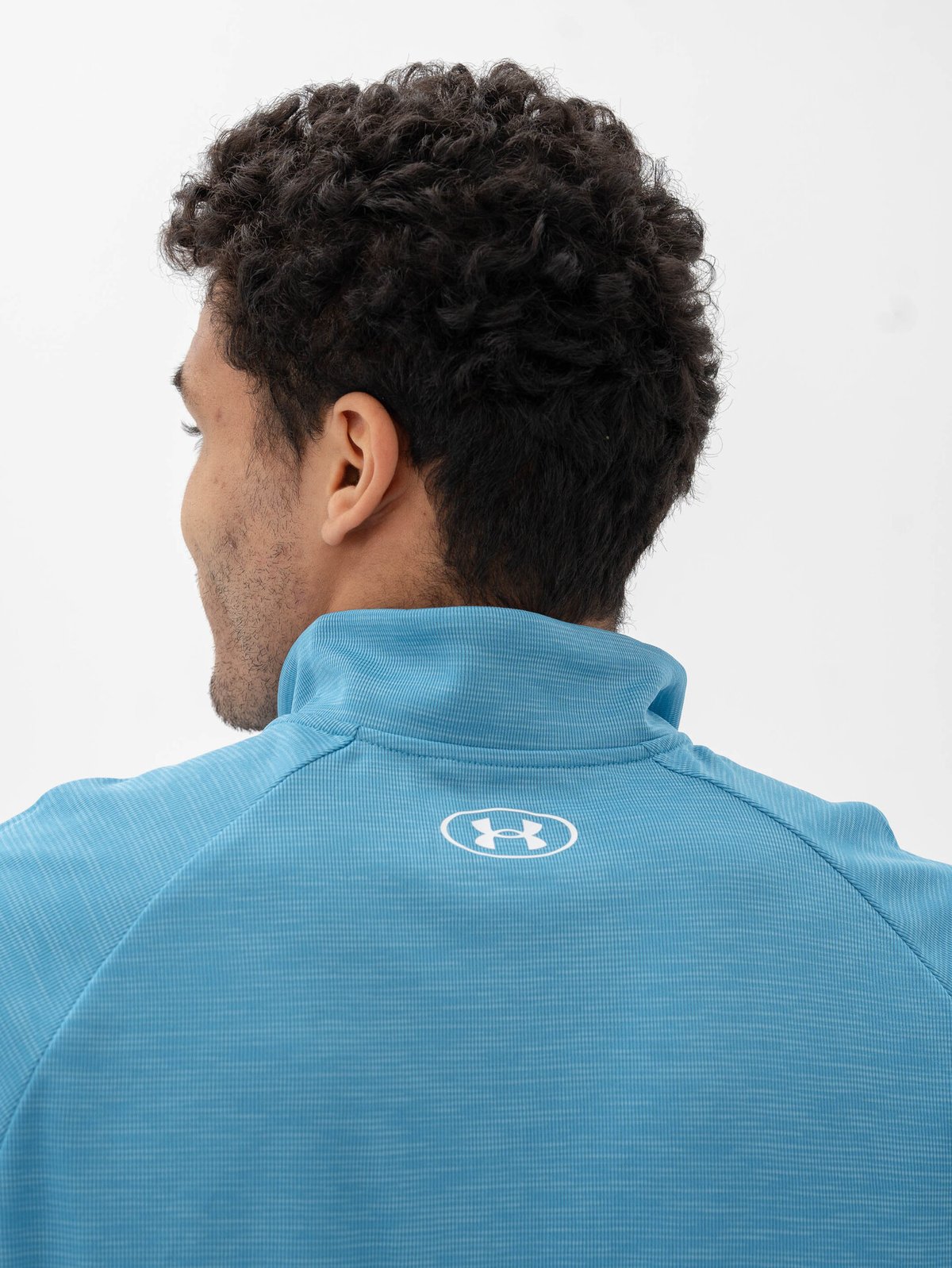 Under Armour Tech Textured 1/2 Zip Ether Blue / White