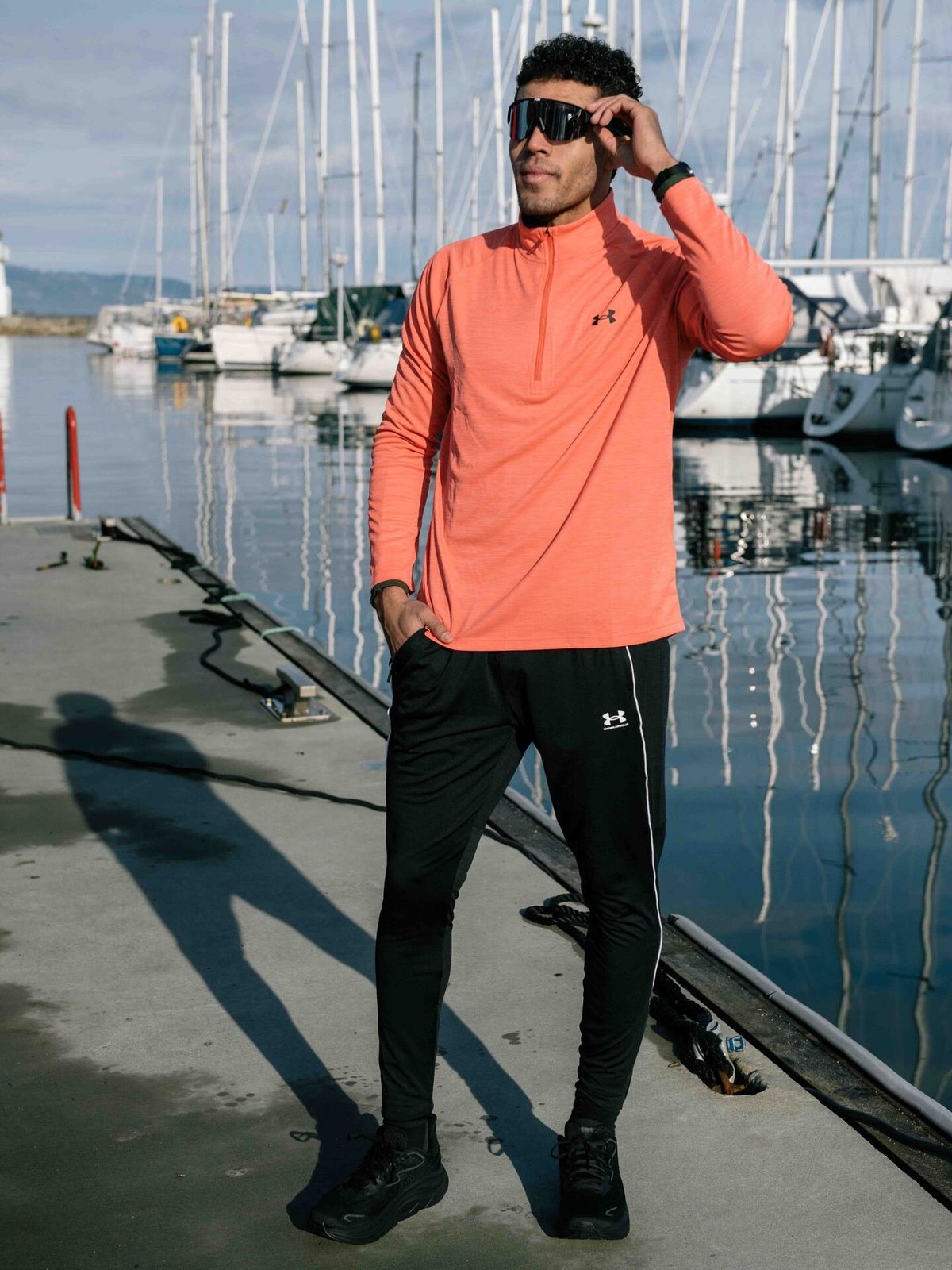 Under Armour Tech Textured 1/2 Zip Venom Red / Black