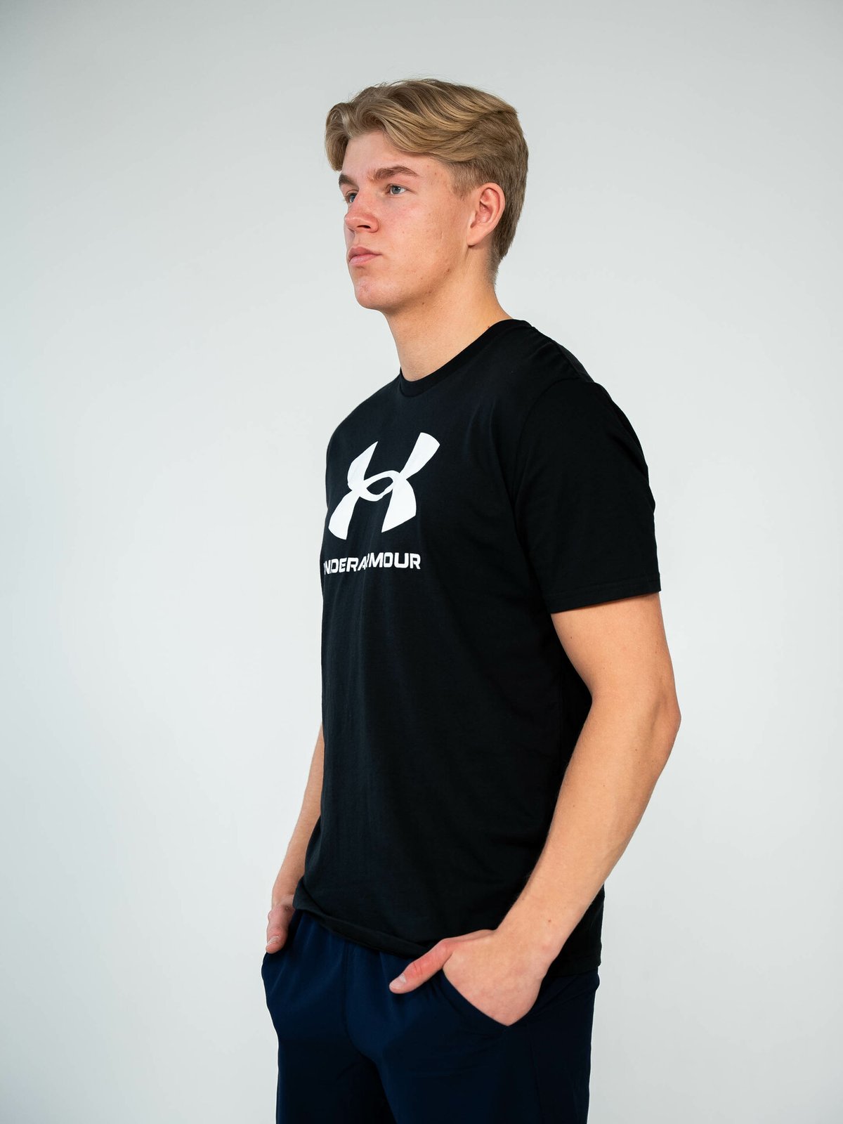 Under Armour Sportstyle Logo Short Sleeve Black / White