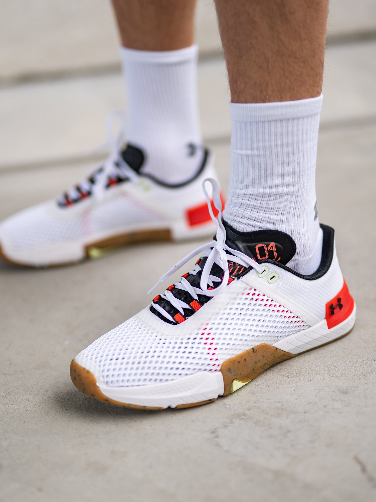 Under Armour UA TriBase Reign 4 White / Radio Red
