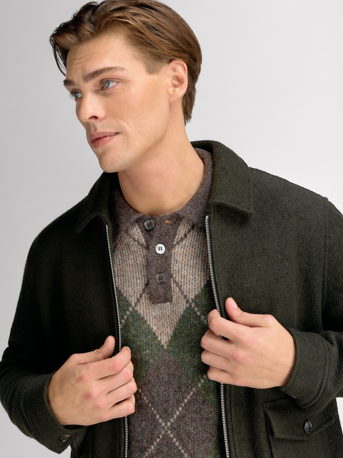Urban Pioneers Merrick Wool Jacket Olive