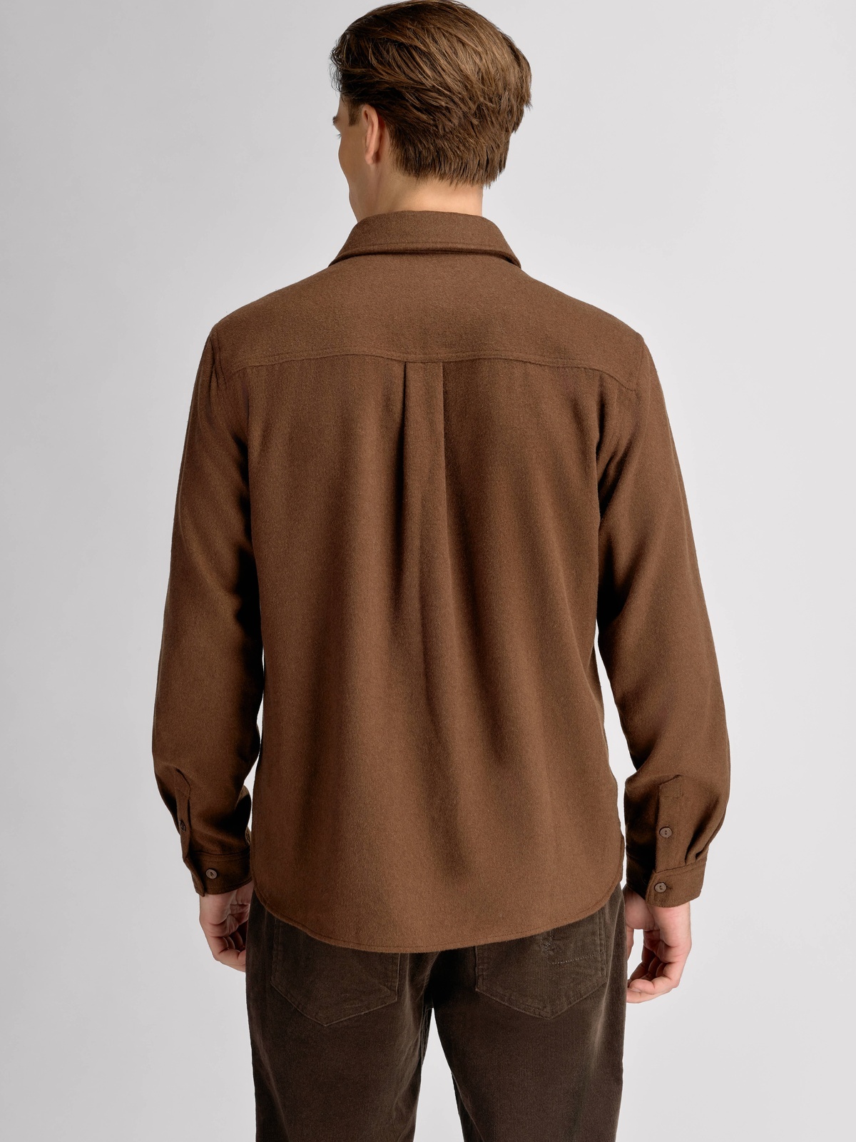 Urban Pioneers Orazio Wool Shirt Dark Toffee
