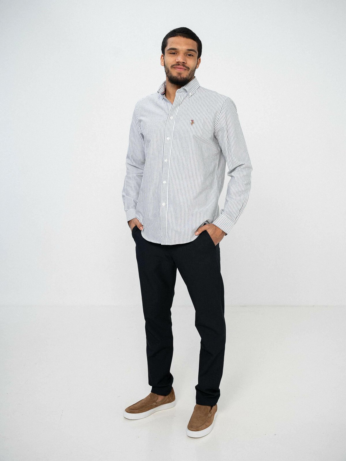 U.S. Polo Assn. Armin Oxford Regular Shirt Dark Sapphire Striped