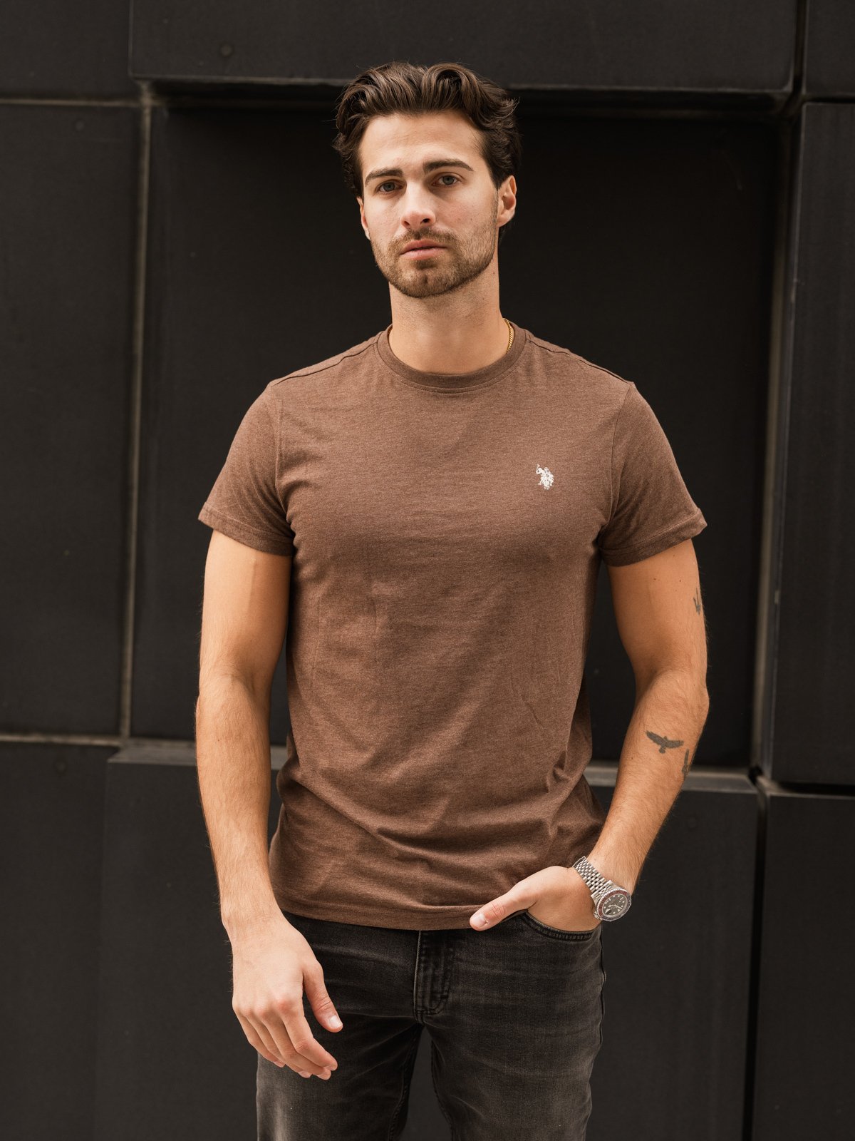 U.S. Polo Assn. Arjun T-shirt Chestnut Melange