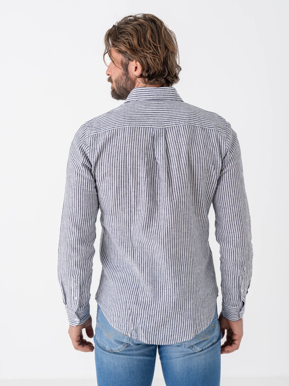 U.S. Polo Assn. Bolt Shirt Dark Sapphire Stripe