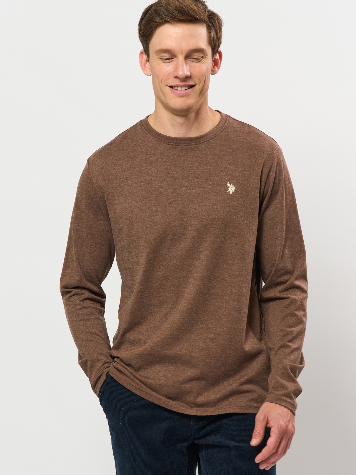 U.S. Polo Assn. Brolin T-Shirt Long Sleeve Chestnut Melange