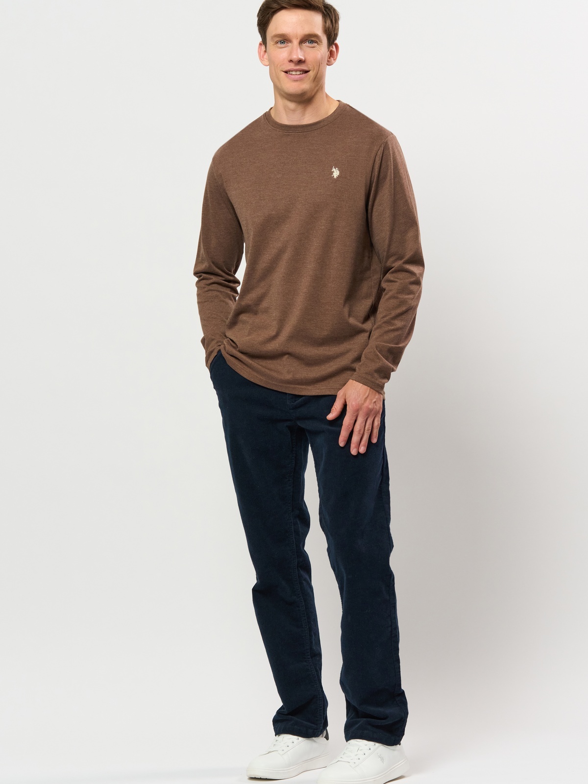 U.S. Polo Assn. Brolin T-Shirt Long Sleeve Chestnut Melange