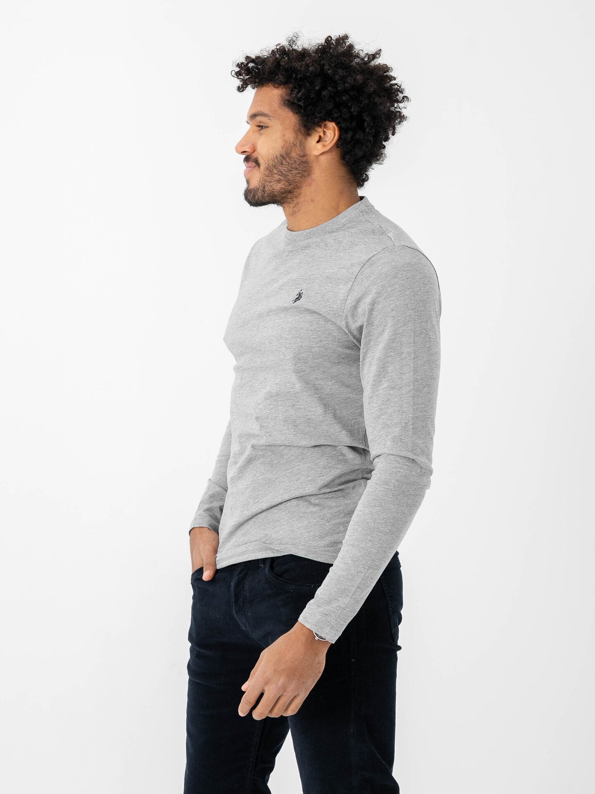 U.S. Polo Assn. Brolin T-Shirt Long Sleeve Grey Melange