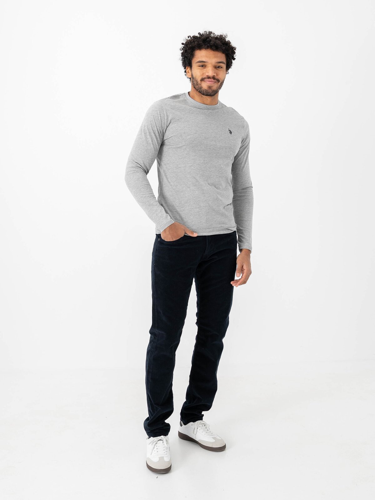 U.S. Polo Assn. Brolin T-Shirt Long Sleeve Grey Melange