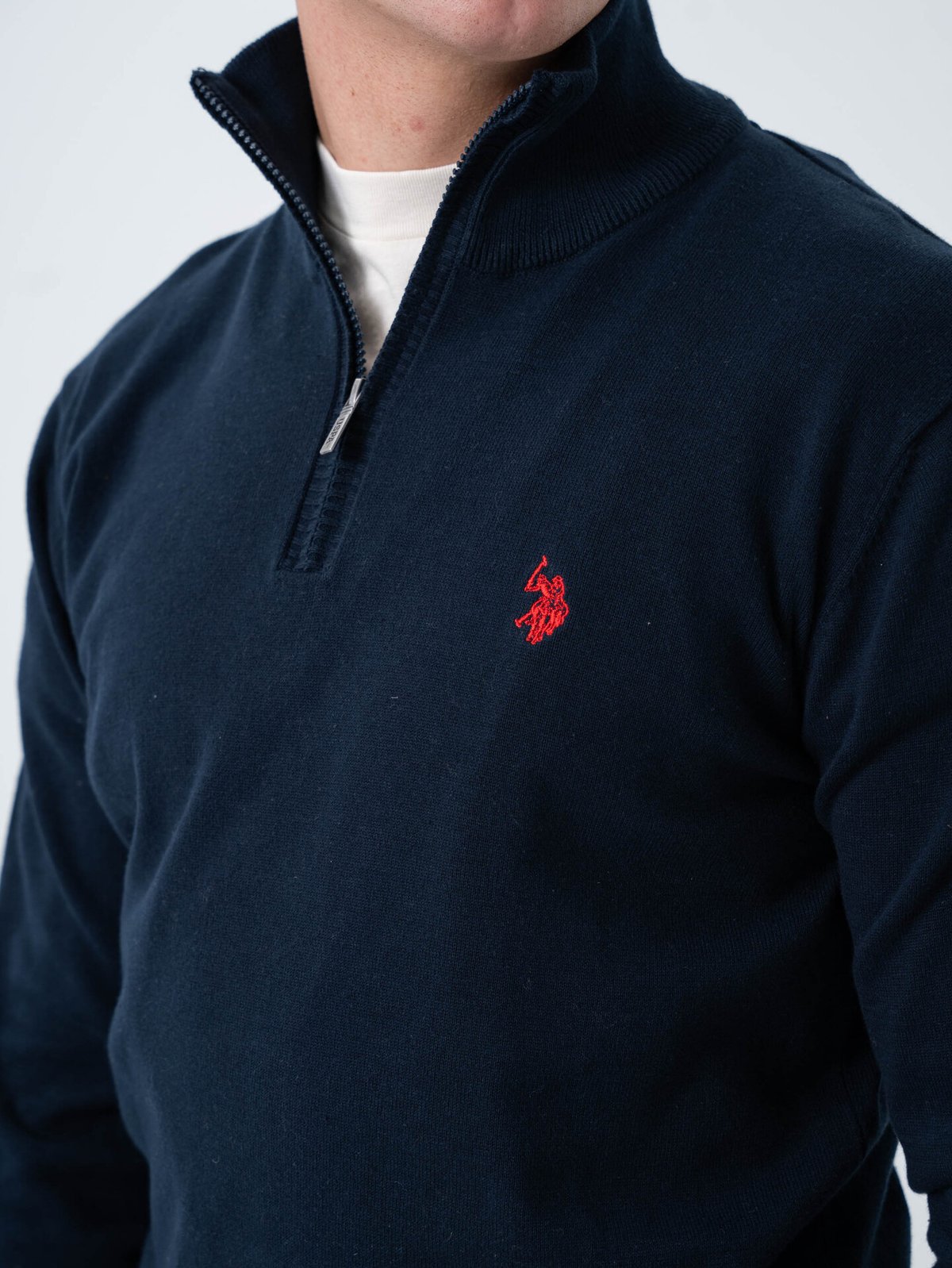 U.S. Polo Assn. Assn. Brison Knit Half Zip Dark Sapphire