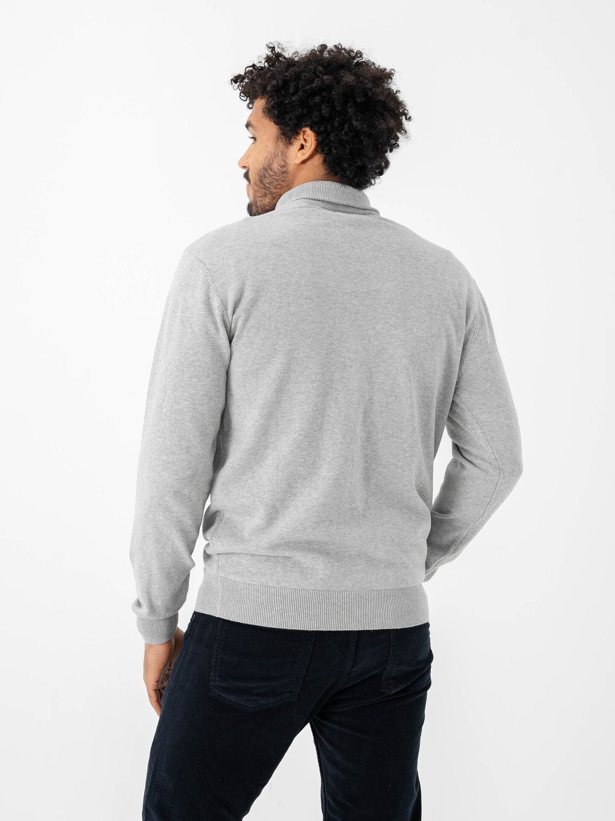 U.S. Polo Assn. Assn. Brison Knit Half Zip Grey Melange
