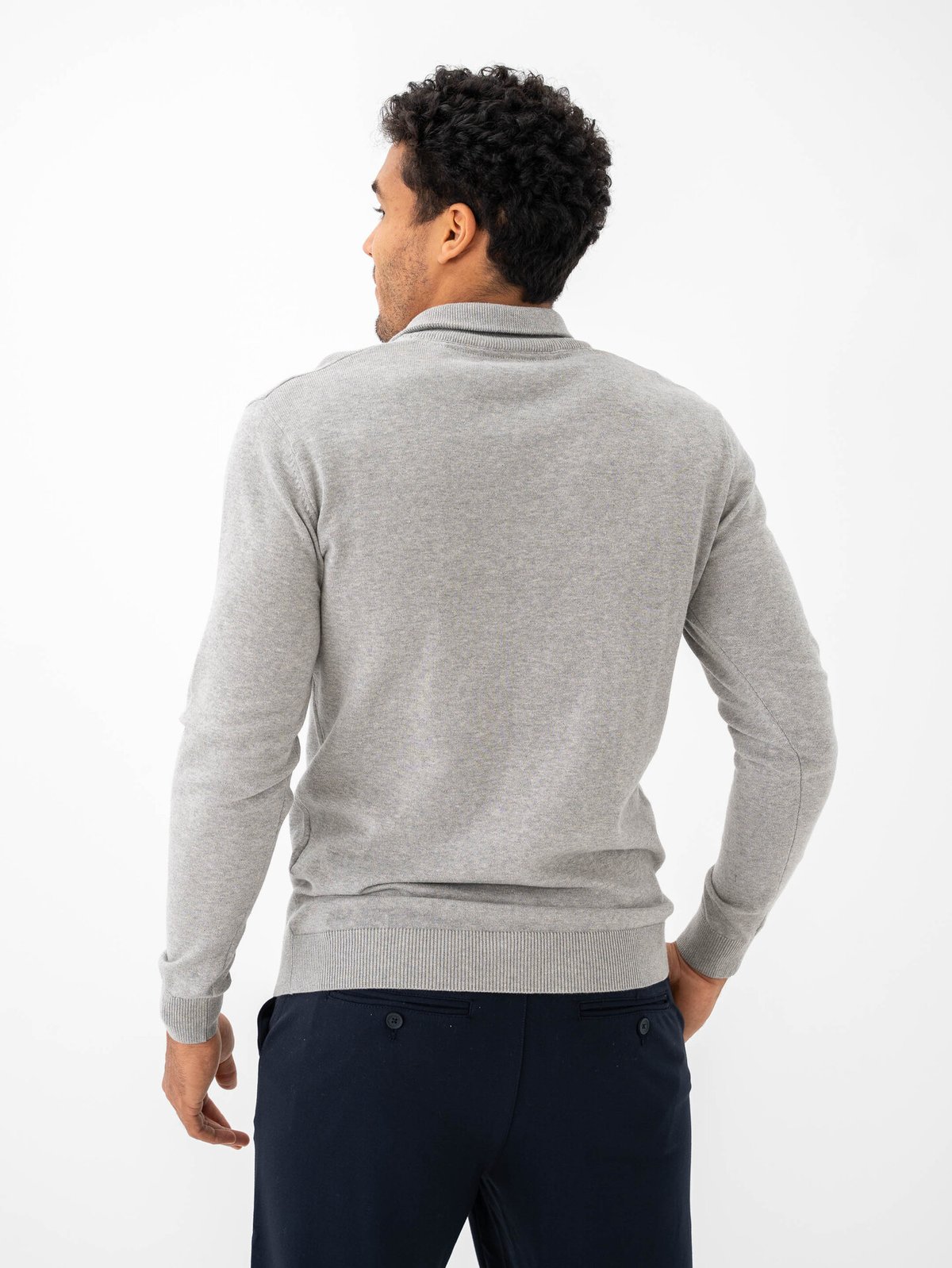U.S. Polo Assn. Assn. Brison Knit Half Zip Grey Melange