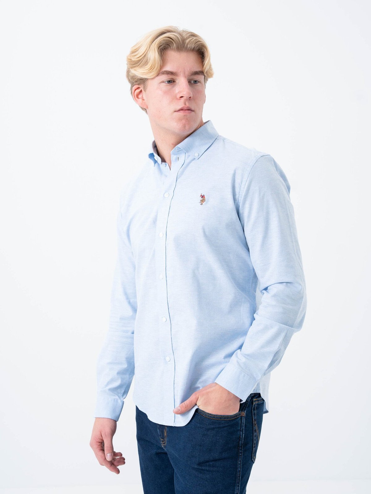 U.S. Polo Assn. Flex Calvert Shirt Regular Light Blue