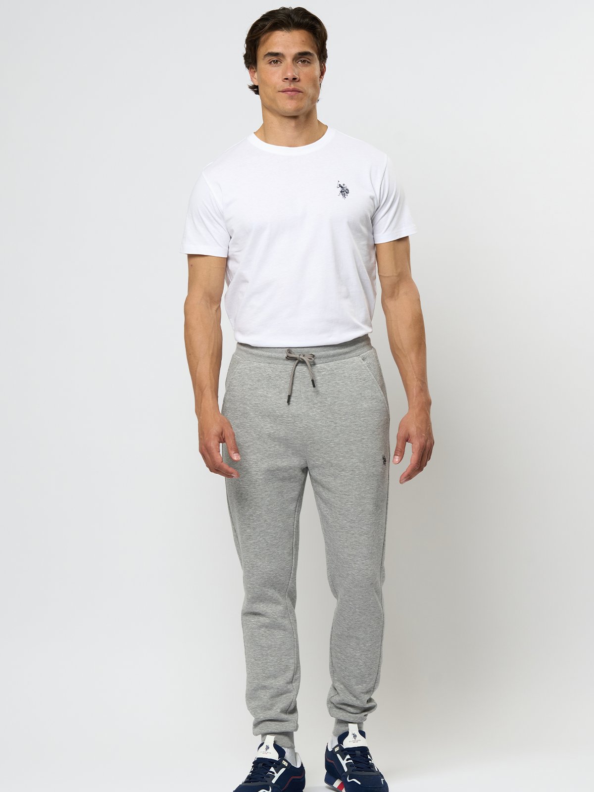 U.S. Polo Assn. Terkel Regular Cotton Sweatpants Grey Mélange