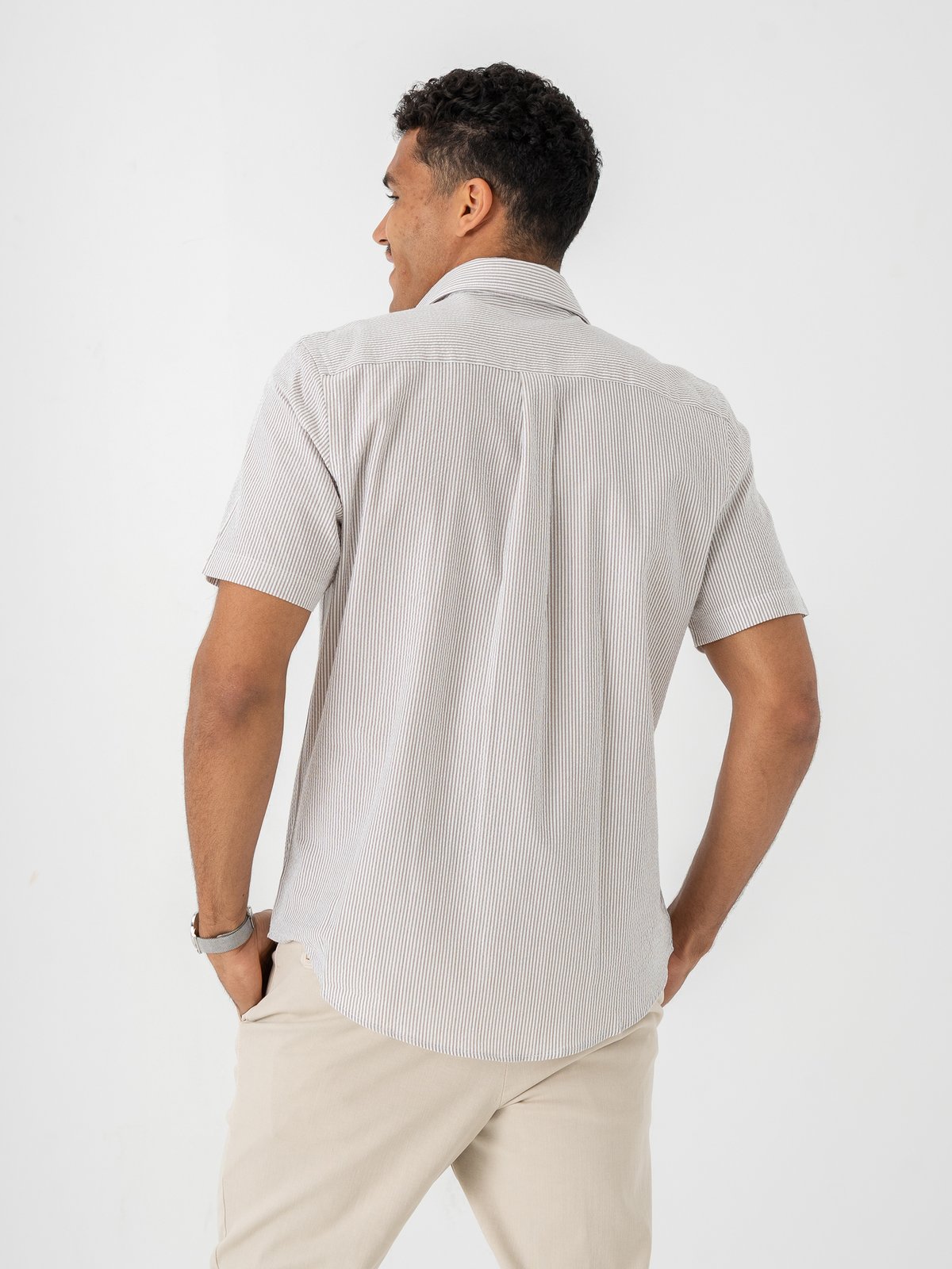 U.S. Polo Assn. Charli Regular Short Sleeve Shirt Crockery Striped