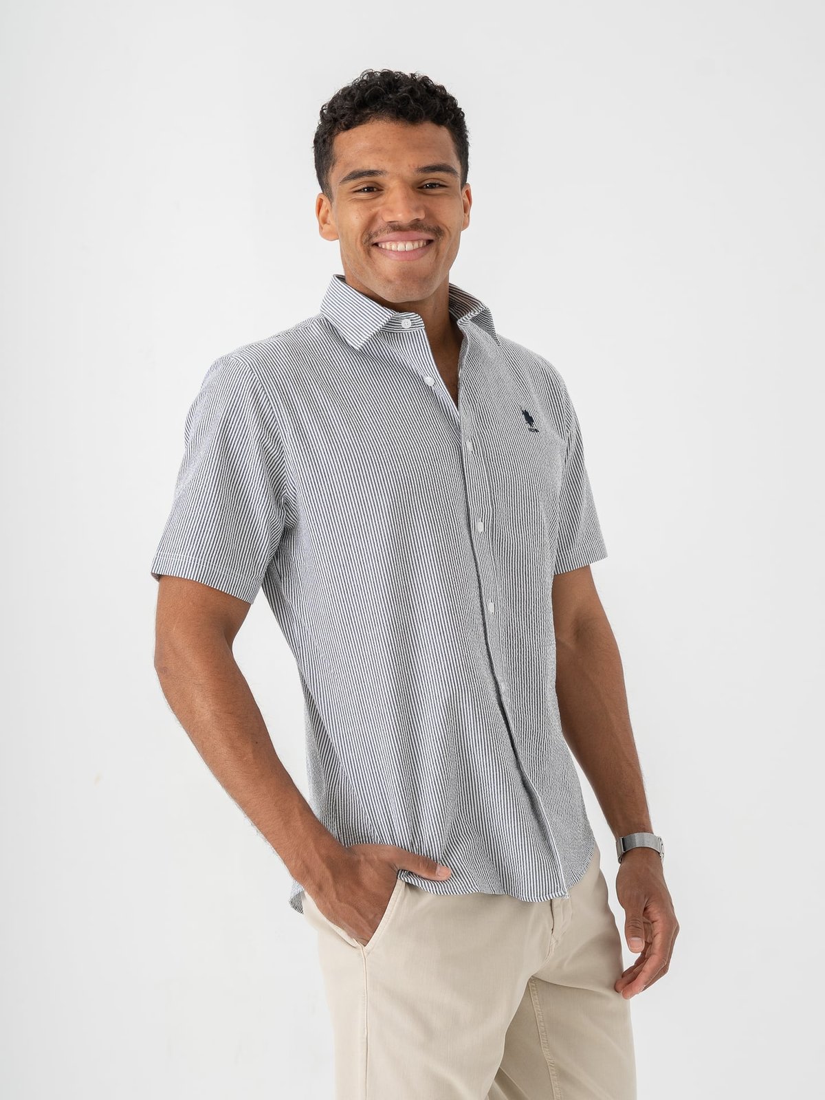 U.S. Polo Assn. Charli Regular Short Sleeve Shirt Dark Sapphire Striped