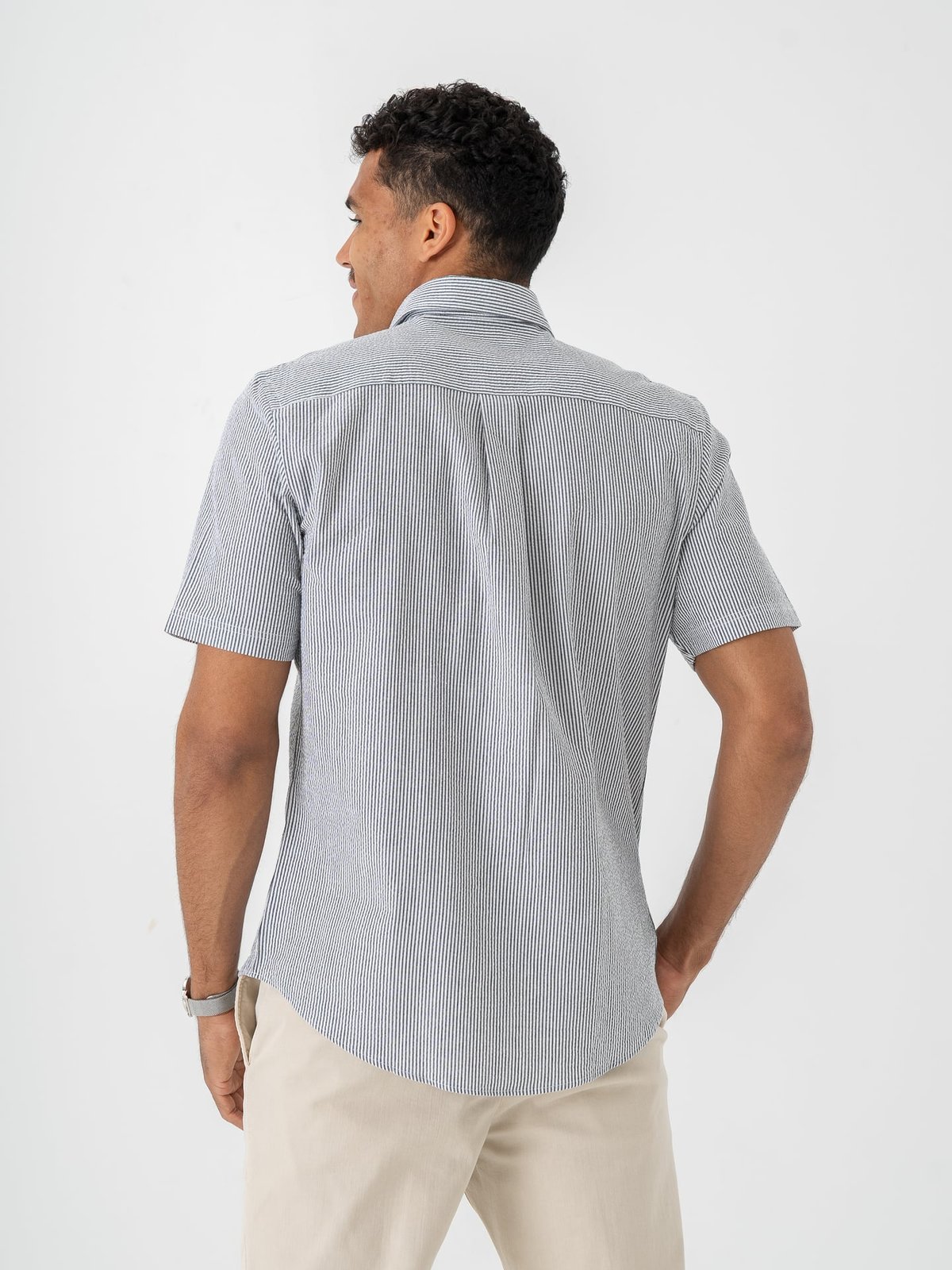 U.S. Polo Assn. Charli Regular Short Sleeve Shirt Dark Sapphire Striped