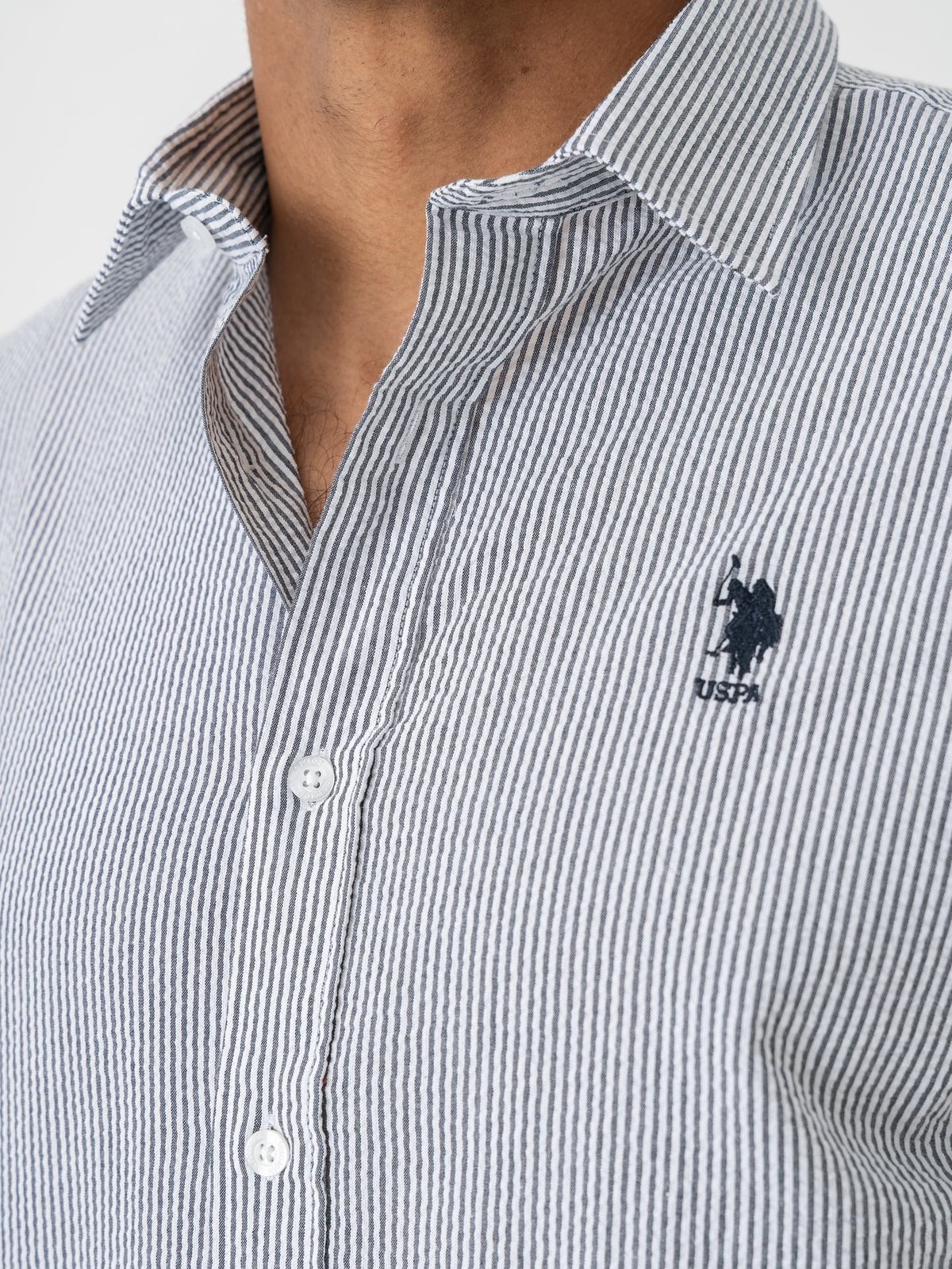 U.S. Polo Assn. Charli Regular Short Sleeve Shirt Dark Sapphire Striped