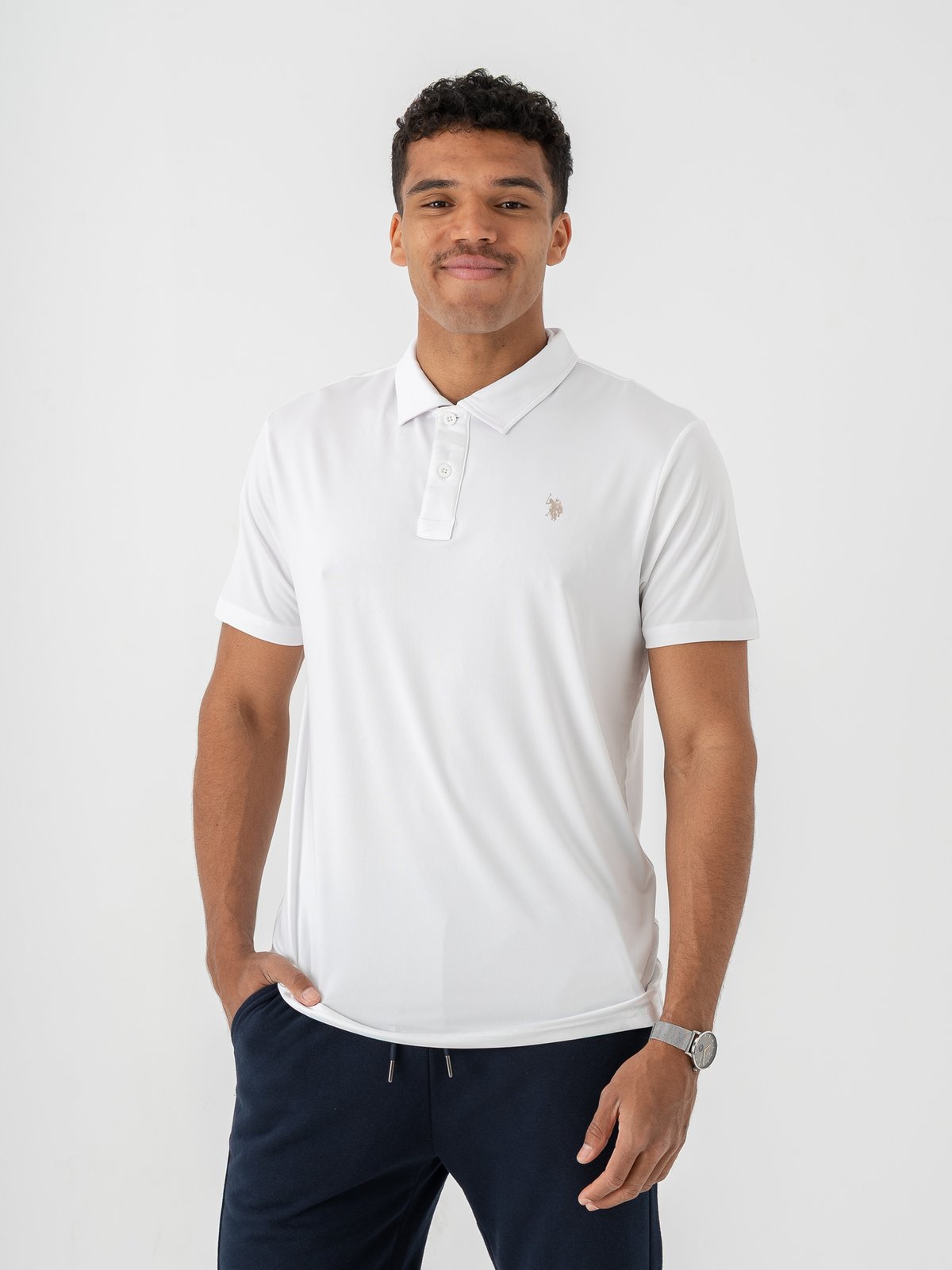 U.S. Polo Assn. Clark Reg Polo White