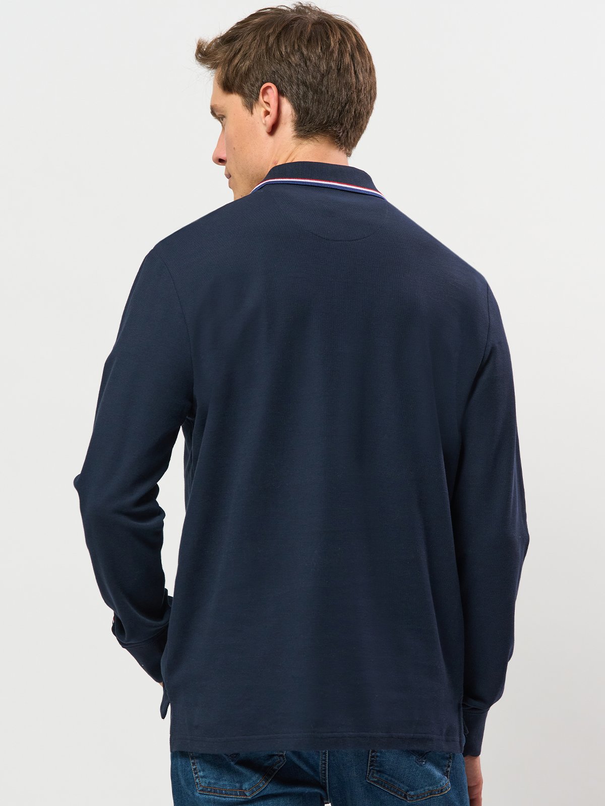 U.S. Polo Assn. Denver Polo Long Sleeve Pique Dark Sapphire