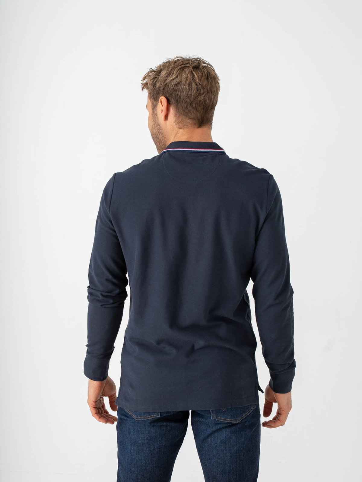 U.S. Polo Assn. Denver Polo Long Sleeve Pique Dark Sapphire