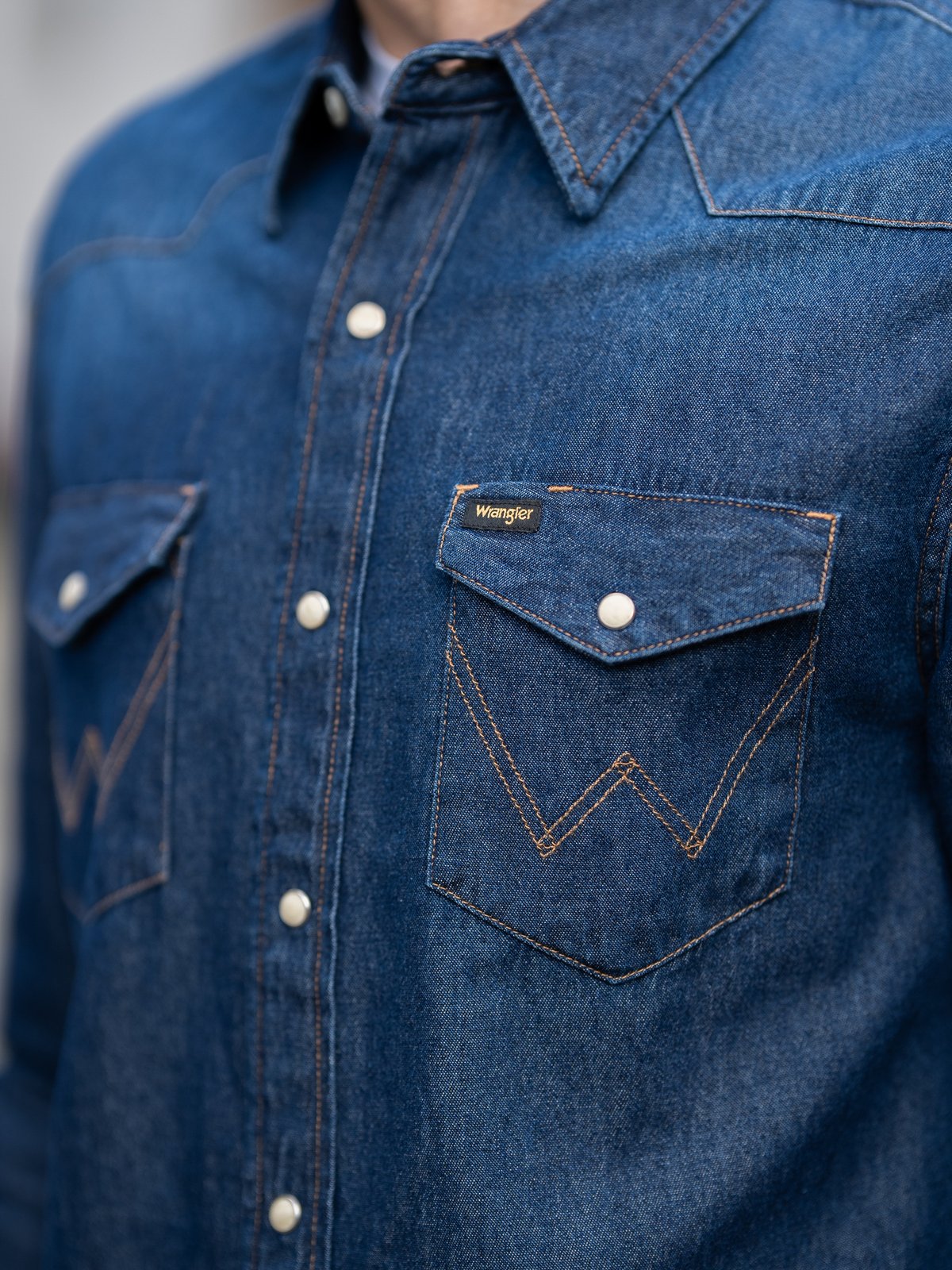 Wrangler 27mw Western Shirt Dark Stone