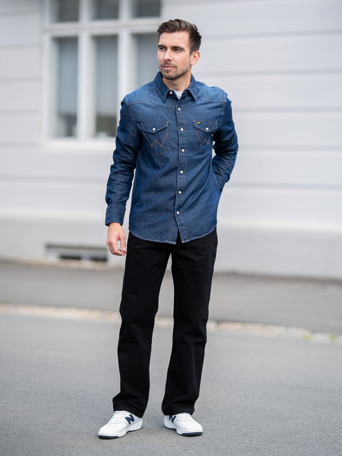 Wrangler 27mw Western Shirt Dark Stone