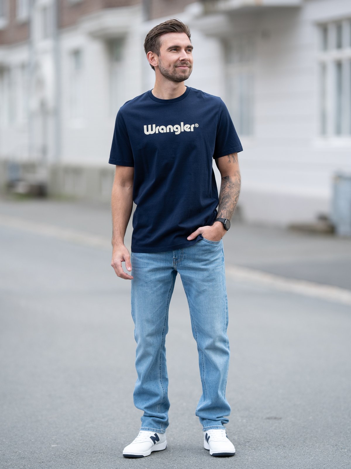 Wrangler Logo Tee Navy