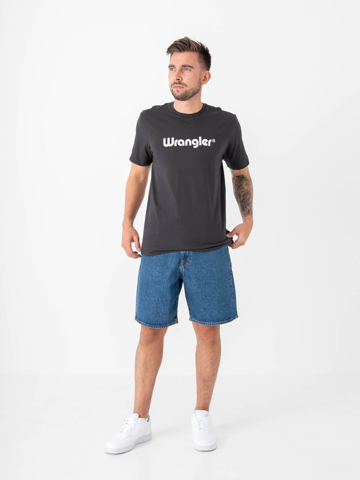 Wrangler Logo Tee Black