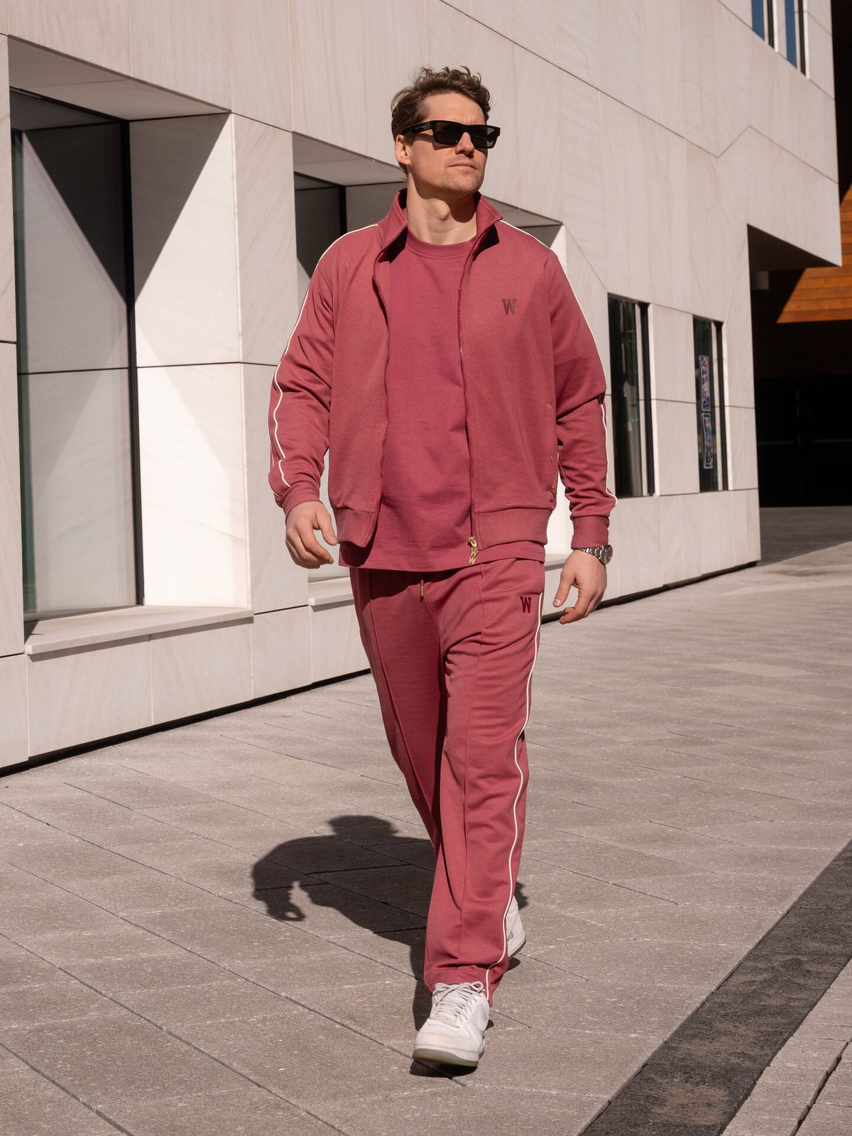 Wardrobe Essentials Track Pants NYC Maroon