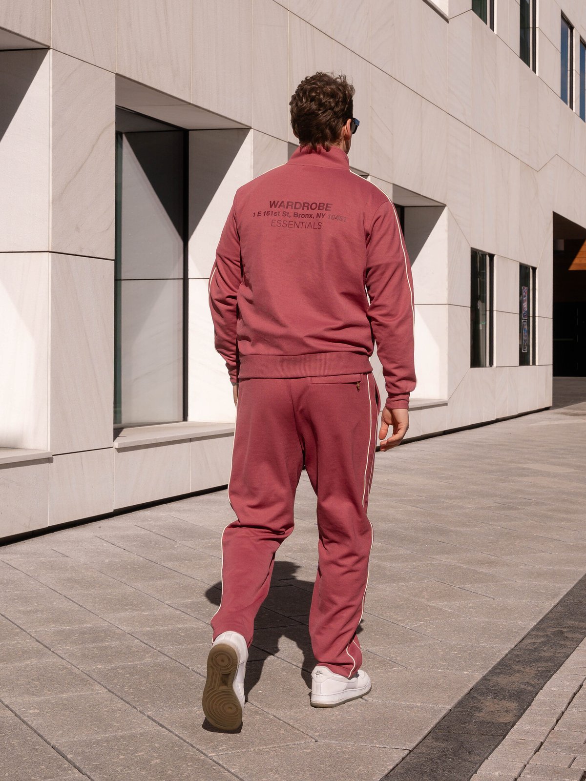 Wardrobe Essentials Track Pants NYC Maroon