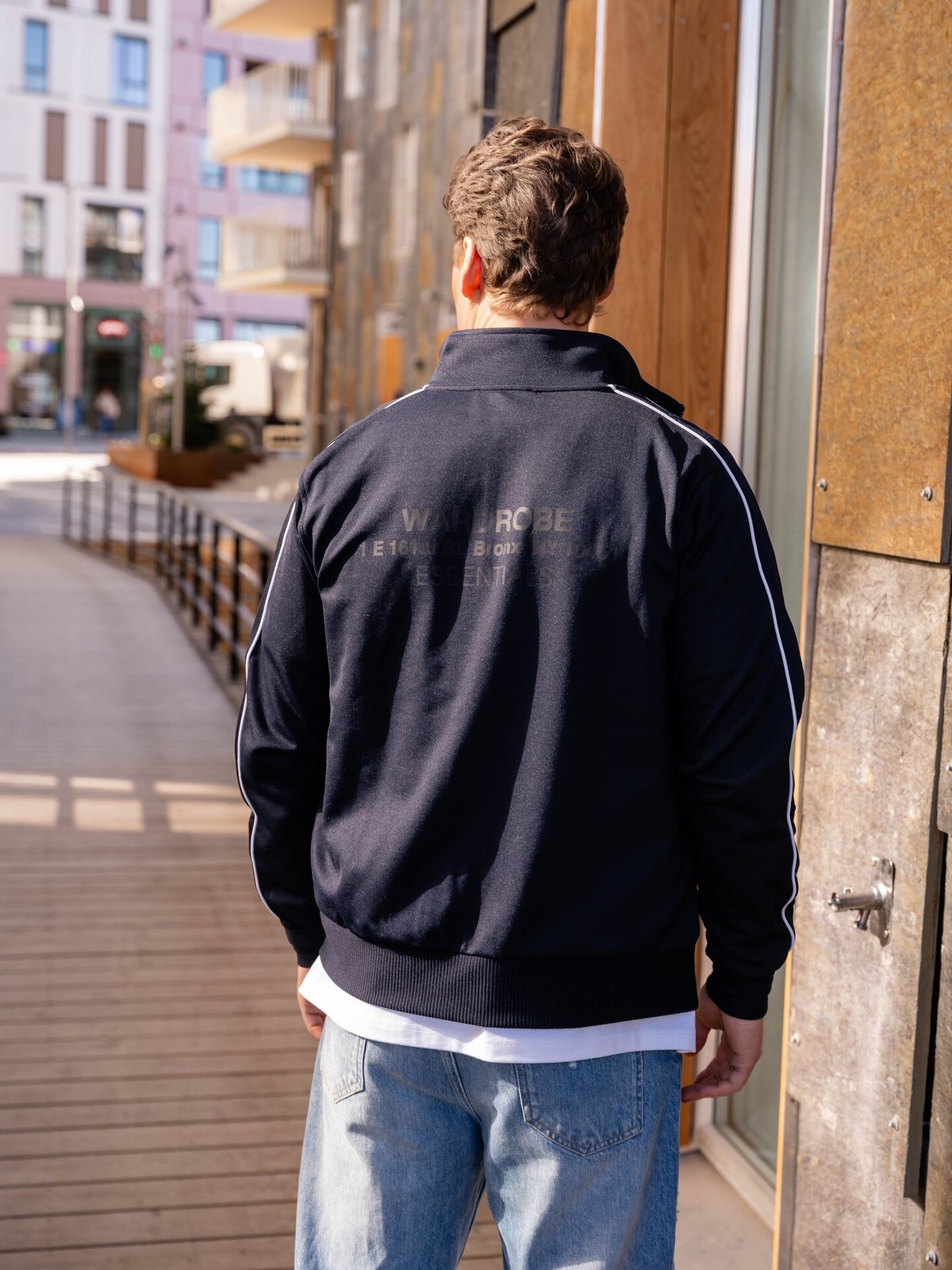 Wardrobe Essentials Track Jacket NYC Navy