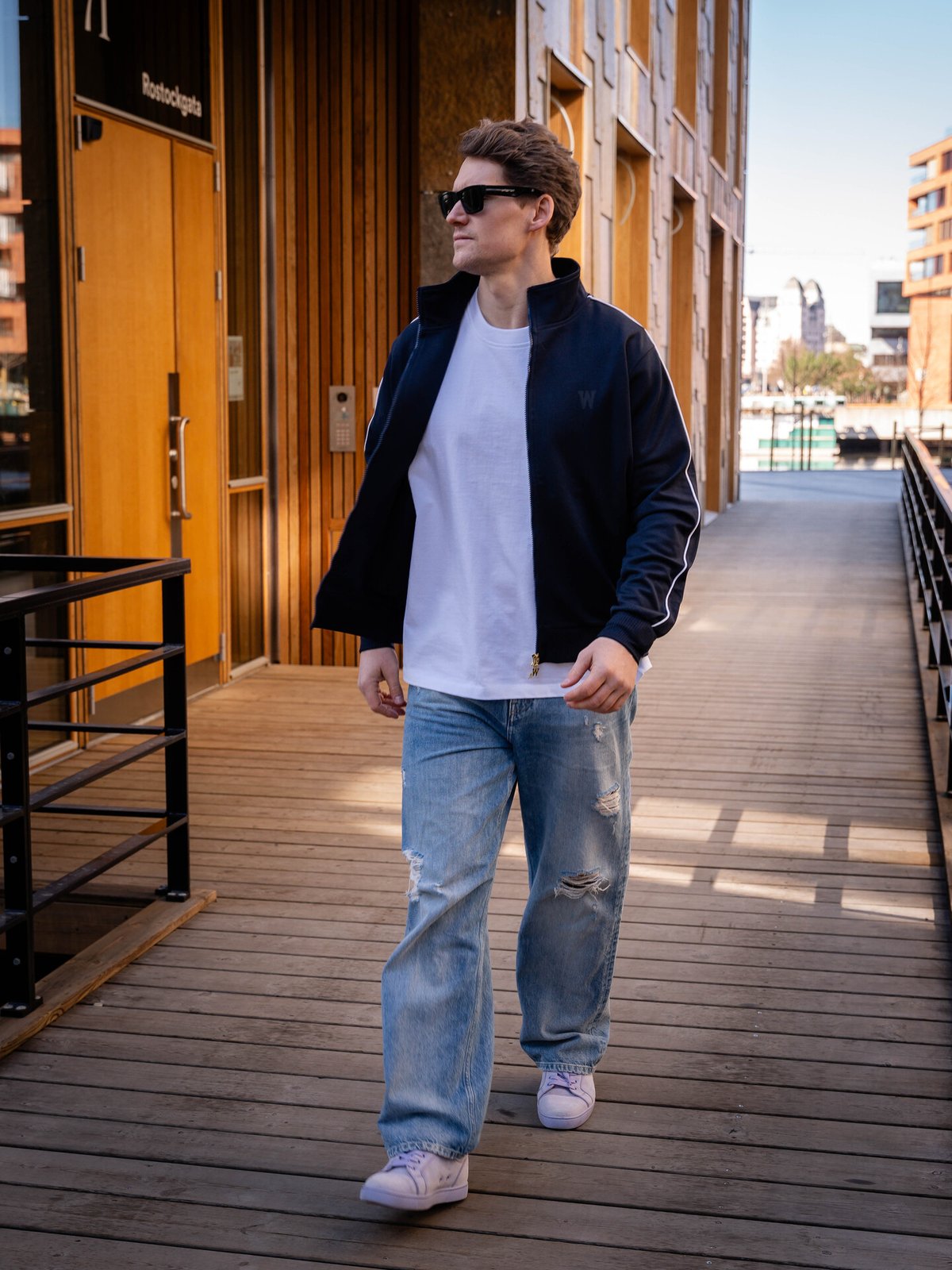 Wardrobe Essentials Track Jacket NYC Navy