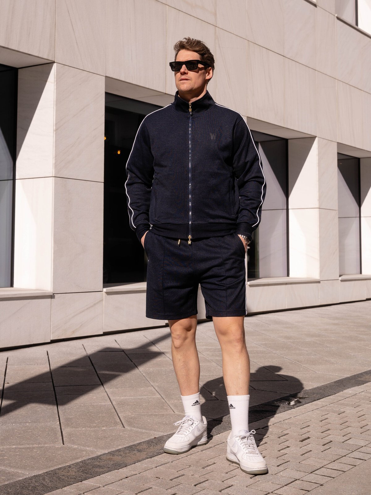 Wardrobe Essentials Track Jacket NYC Navy
