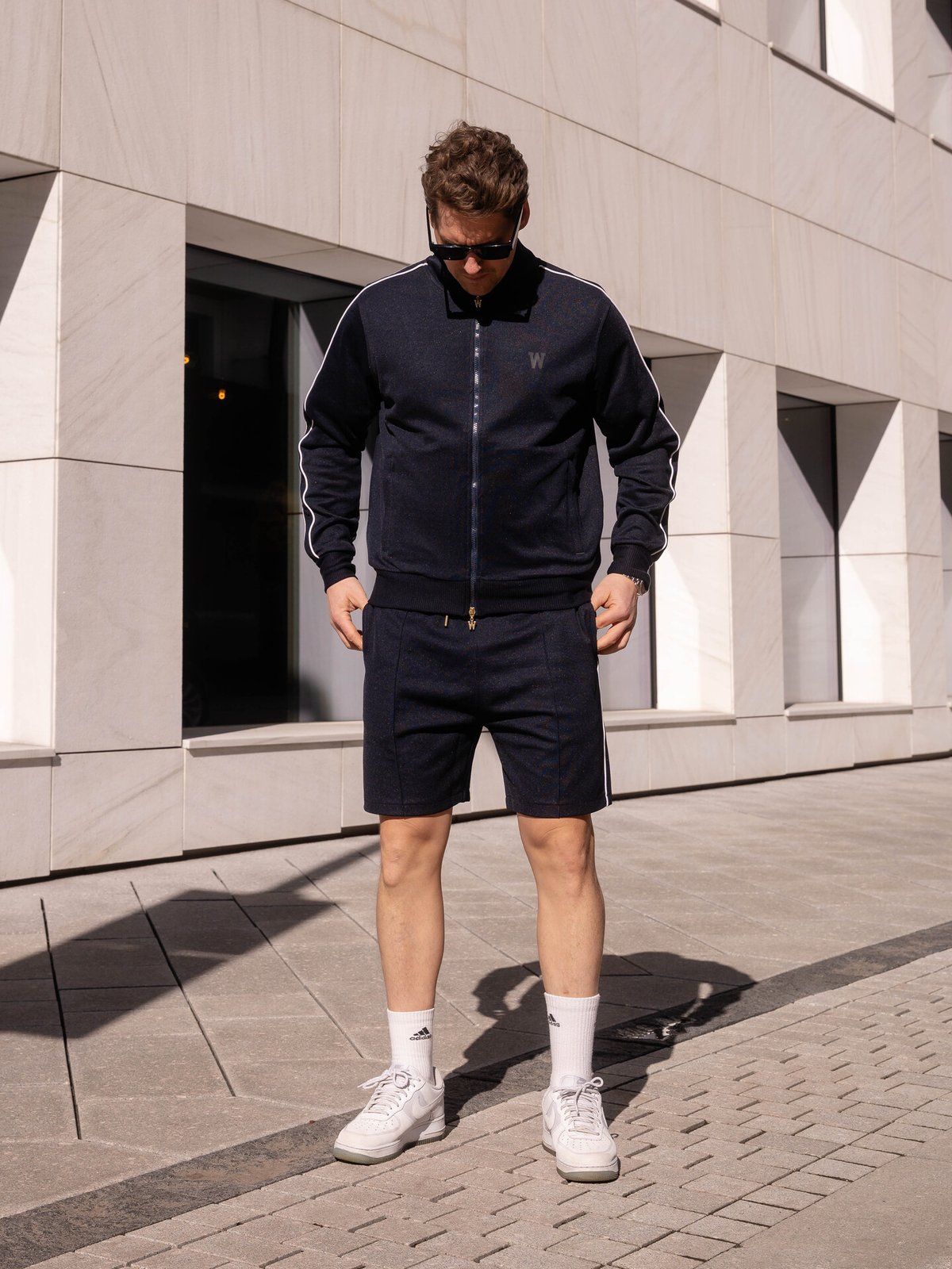 Wardrobe Essentials Track Shorts Navy
