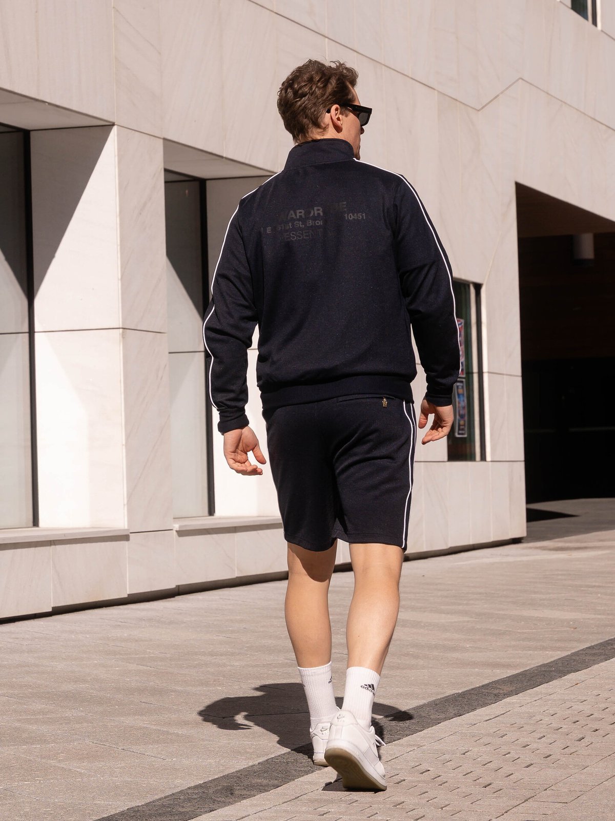 Wardrobe Essentials Track Shorts Navy