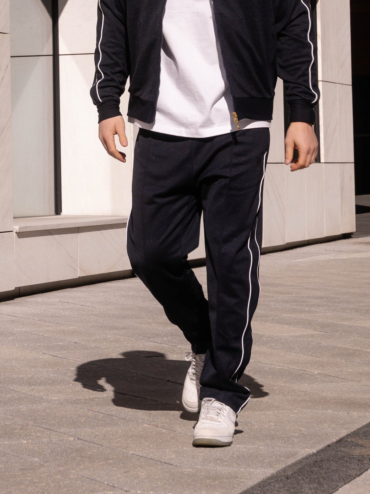 Wardrobe Essentials Track Pants NYC Navy