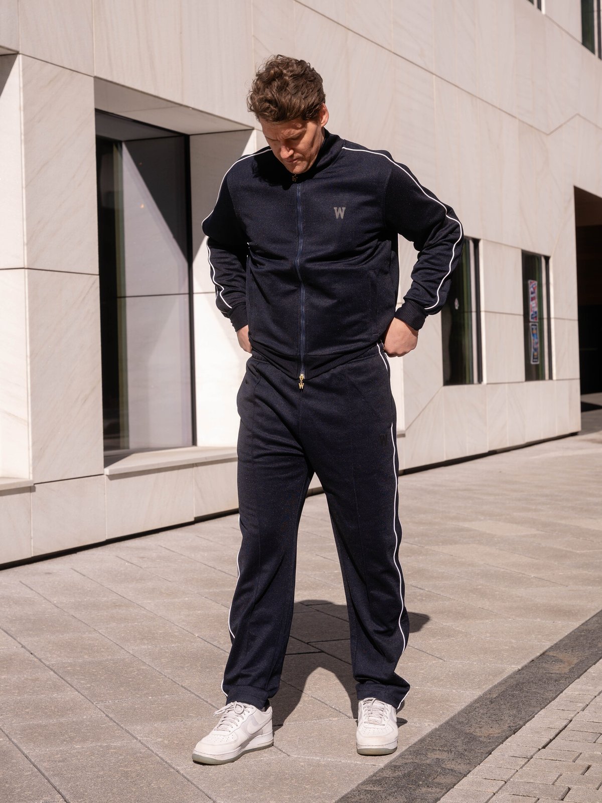 Wardrobe Essentials Track Pants NYC Navy