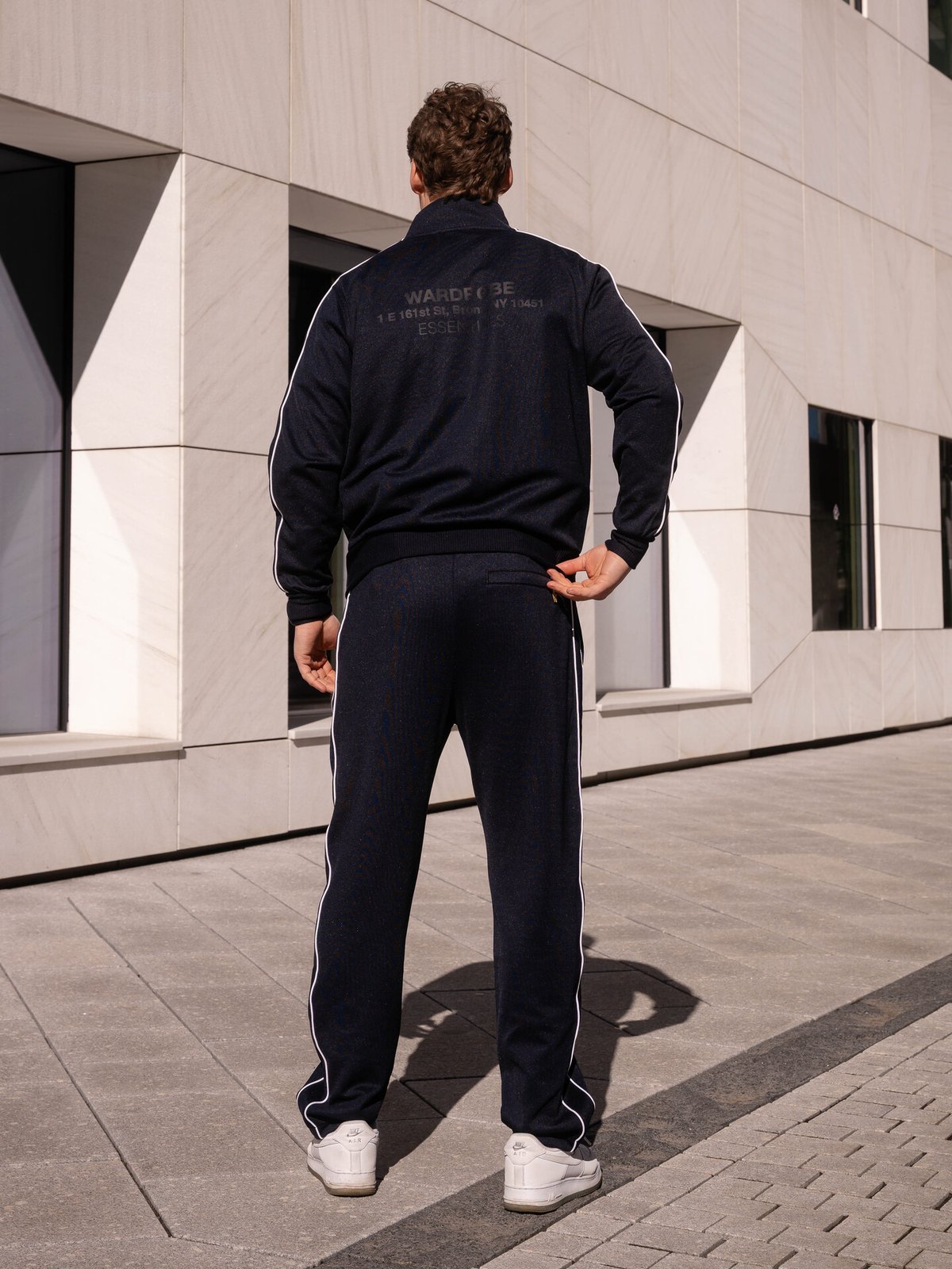 Wardrobe Essentials Track Pants NYC Navy
