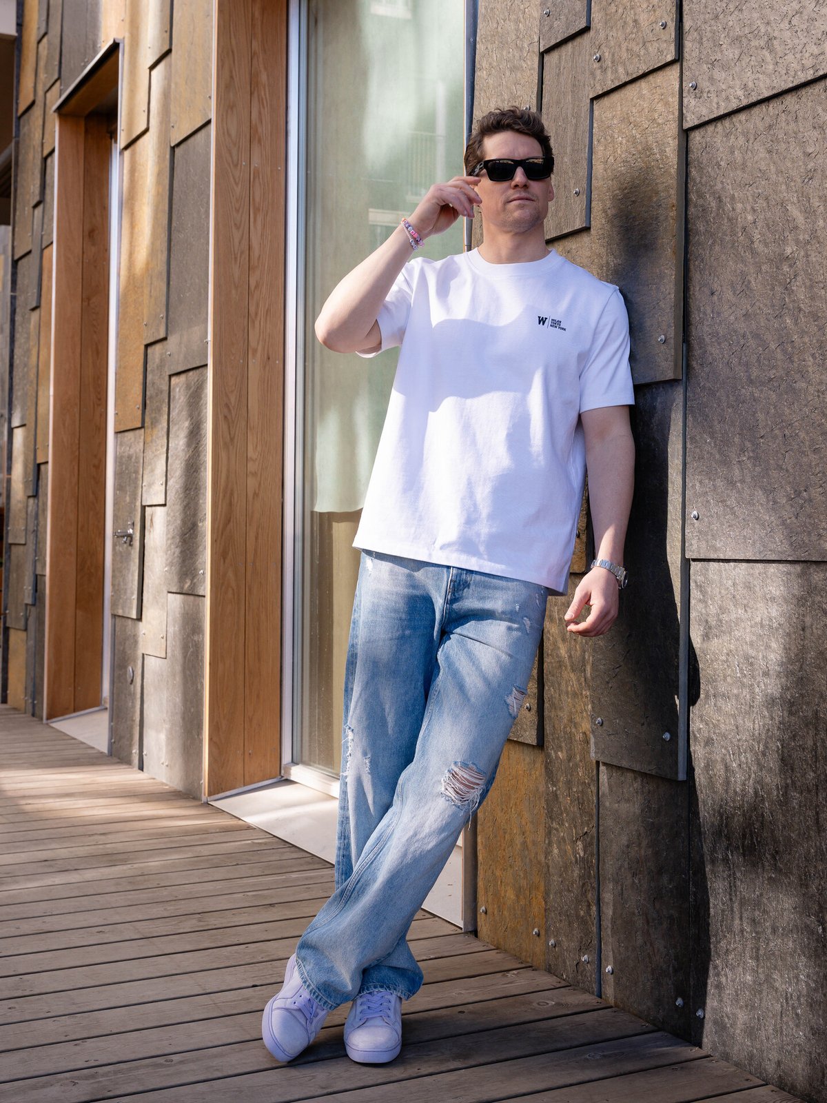 Wardrobe Essentials T-Shirt Rack White