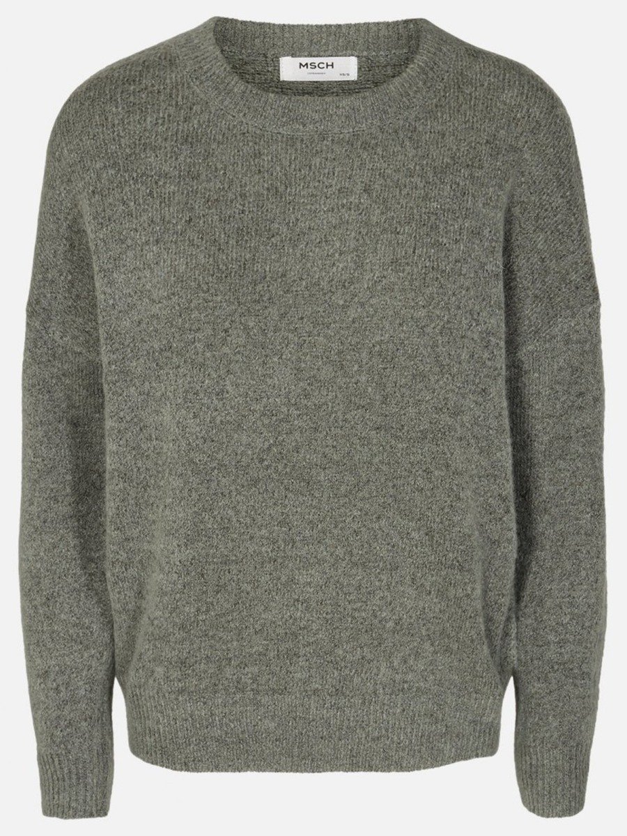 MSCH Copenhagen Femme Mohair O-Neck Pullover C Green Mel